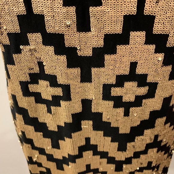 Sass & Bide Black and Gold "Playman" Cocktail Dress - Picture 5 of 16